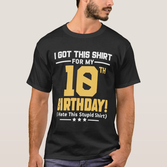 Camiseta Funny 10th Birthday 10 Years Old Boys Girls Gift  (Anverso)