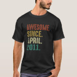Camiseta Funny 11 Year Old Birthday Gifts Awesome Since Apr<br><div class="desc">Funny 11 Year Old Birthday Gifts Awesome Since April 2011</div>