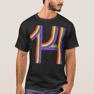 Camiseta Funny 14th Birthday Gift Cute 14 Year Old Rainbow 