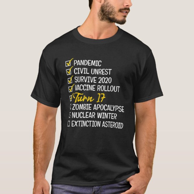 Camiseta Funny 17Th Birthday Gift 17 Years Old Quarantine 2 (Anverso)