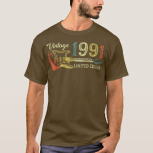 Camiseta Funny 1991 birthday gift for men Guitar Lover 31th