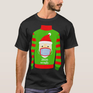 CAMISETA FUNNY 2020 NAVIDADES DE UGLY SUEATER SANTA MASK FI