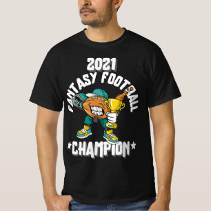 CAMISETA FUNNY 2021 FANTASY FOOTBALL CHAMPION FANTASY LEAGU