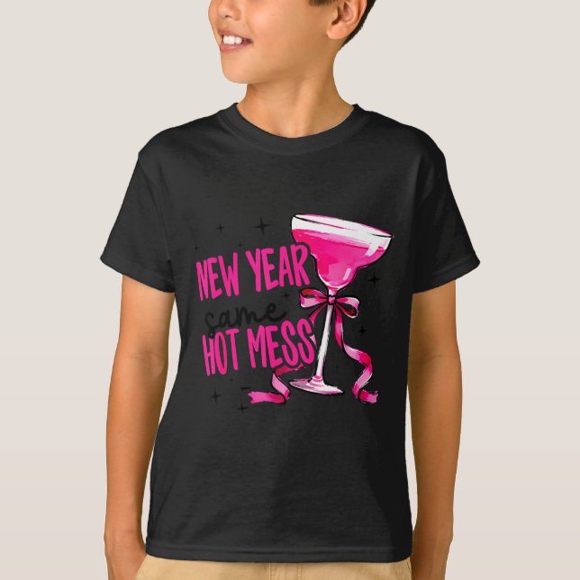 Camiseta Funny 2026 New Year Same Hot Mess Party Women Girl (Anverso)
