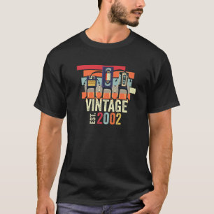 Camiseta Funny 20Th Birthday Vintage Music Tech 2002 Nacimi