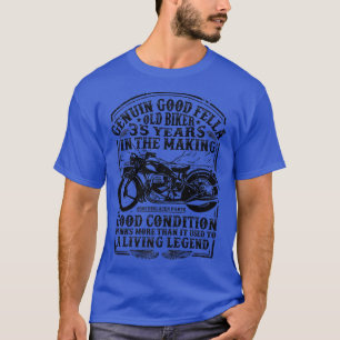 Camiseta Funny 35 Years Old Biker Retro Style Classic Motor
