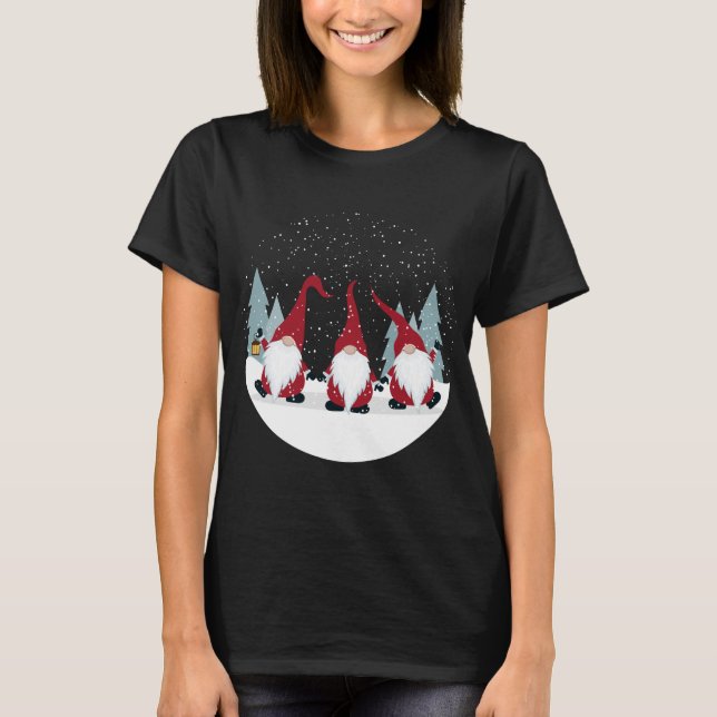 Camiseta Funny 3 nórdicos Navidades de invierno cortan suec (Anverso)