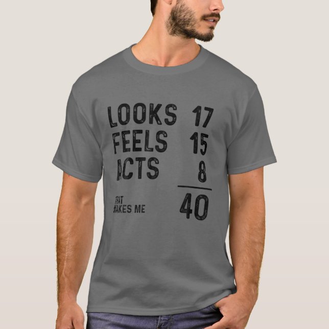 Camiseta Funny 40 Años Nacido En 1982 (Anverso)