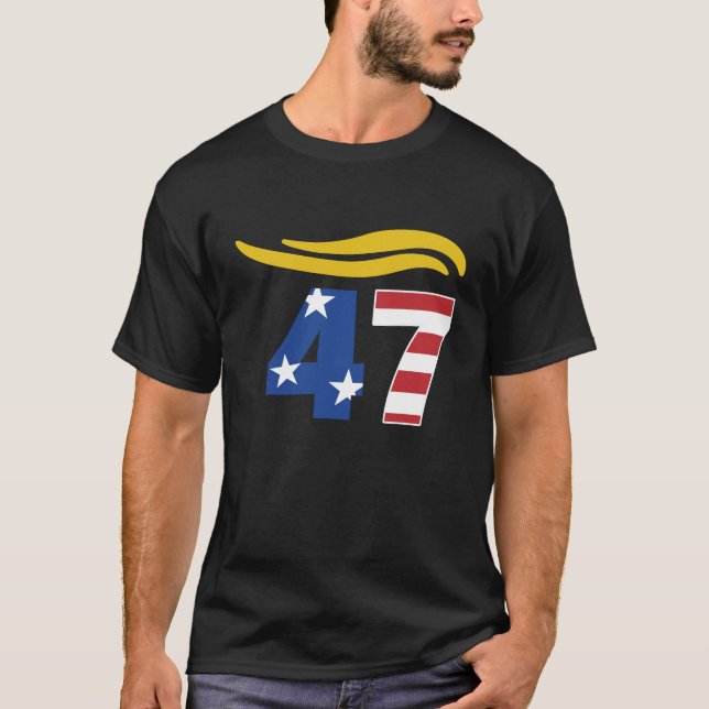 Camiseta Funny 47 Trump Hair (Anverso)