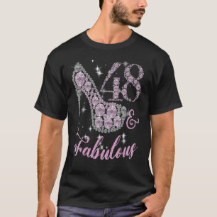 Camiseta Funny 48 Fabularmente Sparkly Bomba Zapatos 48º Na