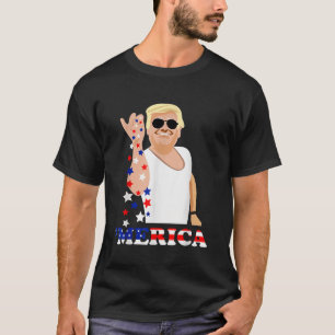 Camiseta Funny 4 de julio Bandera estadounidense Trump Salt