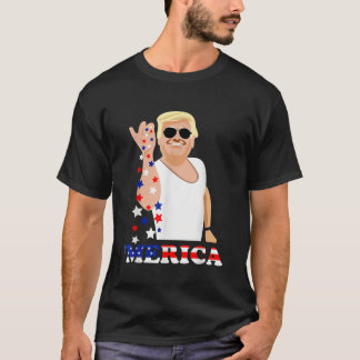 Camiseta Funny 4 de julio Bandera estadounidense Trump Salt