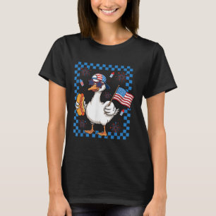 Camiseta Funny 4 De Julio Patriótico Silly Goose American B