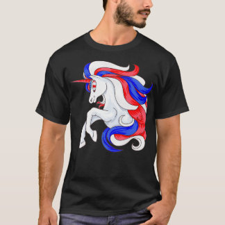 Camiseta Funny 4th Of July Unicorn American Flag Patriotic