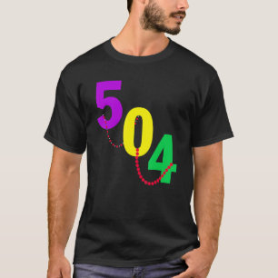 Camiseta Funny 504 Fiesta del Carnaval de New Orleans Mardi