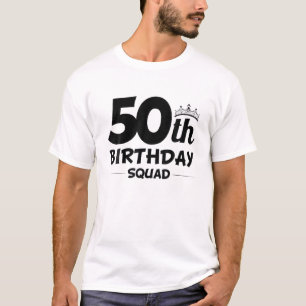 Camiseta Funny 50.º Fiesta De La Escuadrón De Cumpleaños De