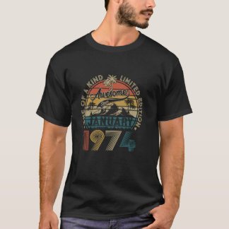 Camiseta Funny 50 años Enero de 1974 Vintage 50th Birth