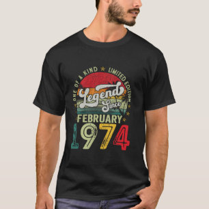 Camiseta Funny 50 años Febrero 1974 Retro 50º Nacimiento
