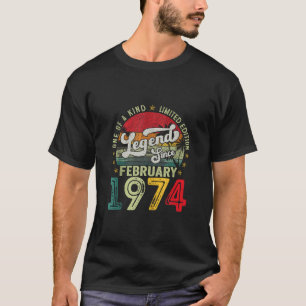 Camiseta Funny 50 años Febrero 1974 Retro 50º Nacimiento