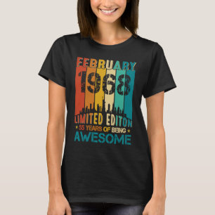 Camiseta Funny 55th Birthday Febrero 1968 55 Años De Primav