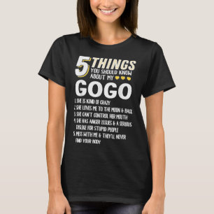 Camiseta Funny 5 cosas Abuela Gogo Gift Idea