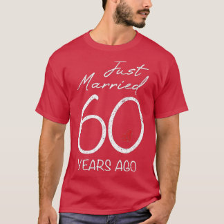 Camiseta Funny 60° aniversario de Boda recién casado 60 año