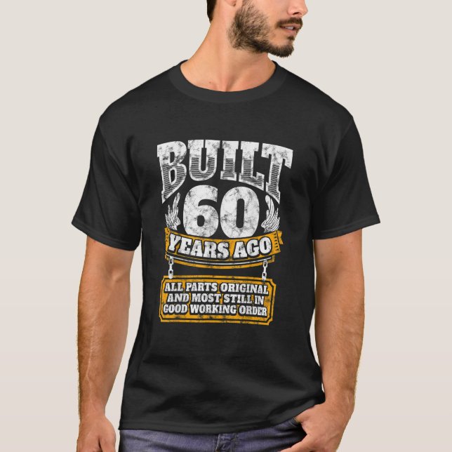 Camiseta Funny 60th Birthday Shirt B-Day Gift Saying Age 60 (Anverso)