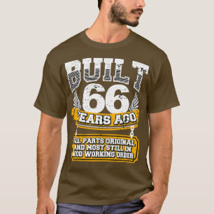 Camiseta Funny 66th Birthday Shirt Vintage construido 66 añ