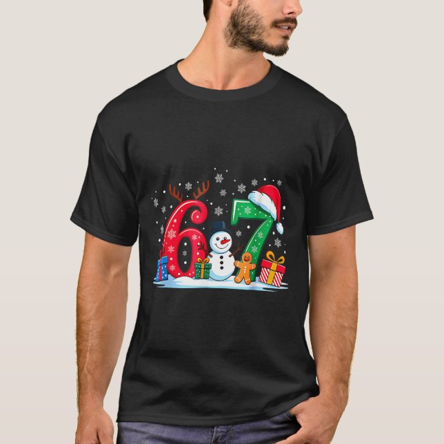 Camiseta Funny 67 Christmas 6 7 Six Seven Meme 6 7 Matching (Anverso)