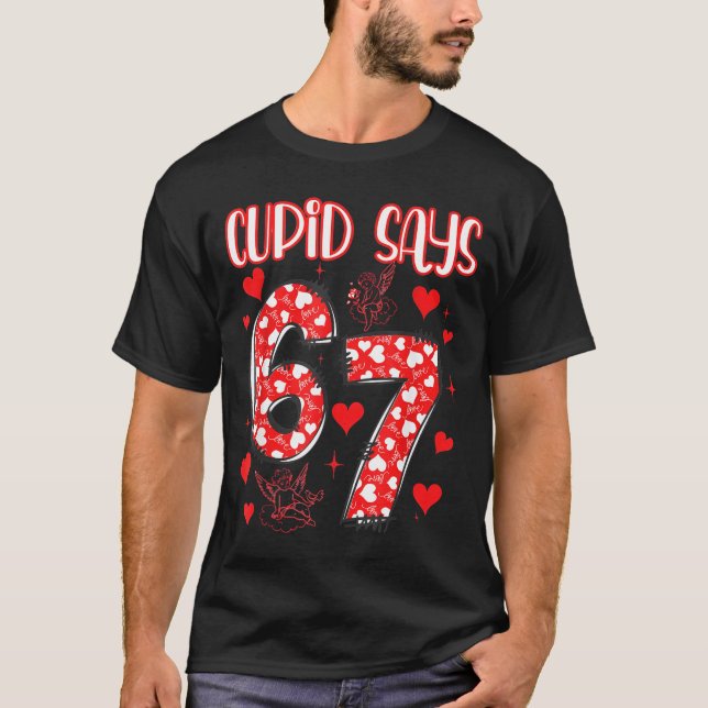 Camiseta Funny 67 Cud Says 67 Valentine Couple Matching Six (Anverso)