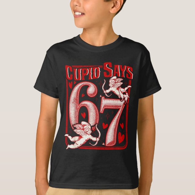 Camiseta Funny 67 Cud Says 67 Valentine Couple Matching Six (Anverso)