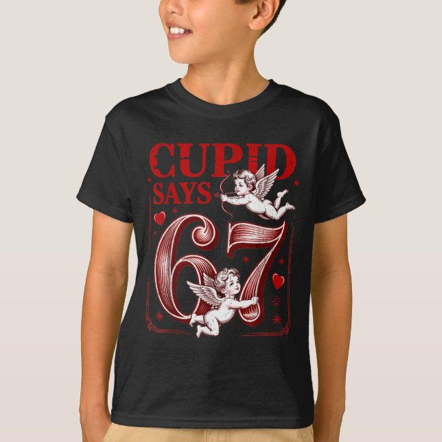 Camiseta Funny 67 Cud Says 67 Valentine Couple Matching Six (Anverso)