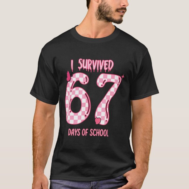 Camiseta Funny 67 Days Of School Meme For Teachers And Stud (Anverso)