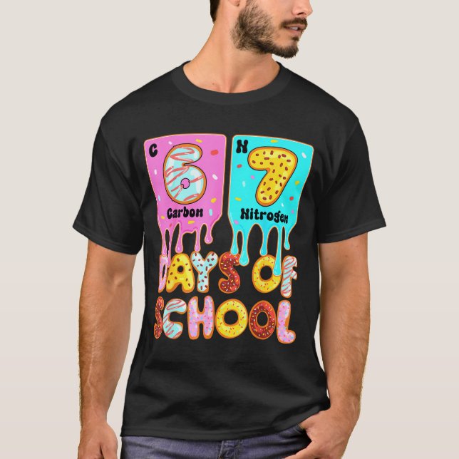 Camiseta Funny 67 Days Of School Meme Periodic Table Drip G (Anverso)