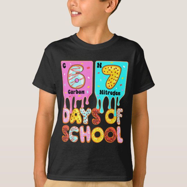 Camiseta Funny 67 Days Of School Meme Periodic Table Drip G (Anverso)