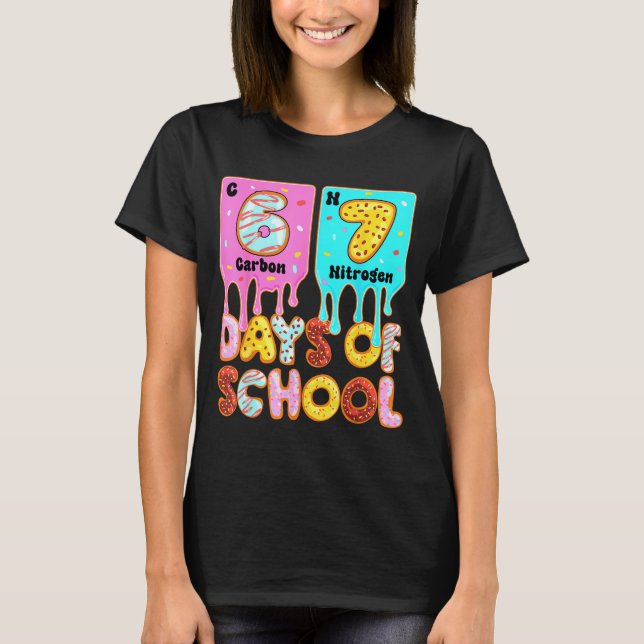 Camiseta Funny 67 Days Of School Meme Periodic Table Drip G (Anverso)