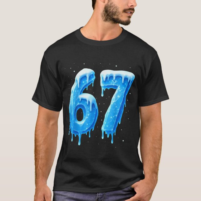 Camiseta Funny 67 Drip Cold Ice Winter Season Six Seven Sno (Anverso)