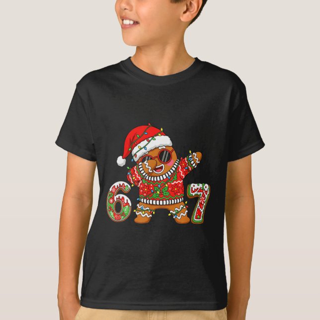 Camiseta Funny 67 Gingerbread Six Seven Ice Cream Drip Chri (Anverso)