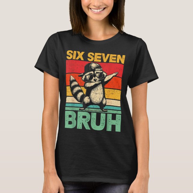 Camiseta Funny 67 Meme Boys Kids 6 7 Dabbing Six Seven Bruh (Anverso)