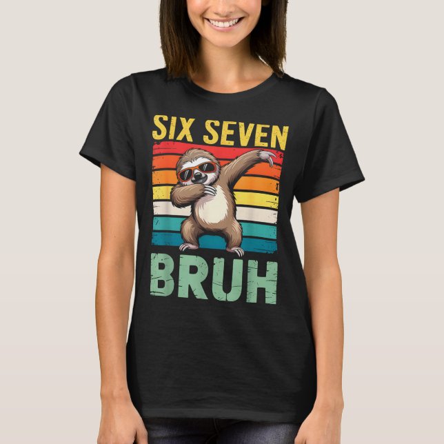 Camiseta Funny 67 Meme Boys Kids 6 7 Dabbing Six Seven Bruh (Anverso)