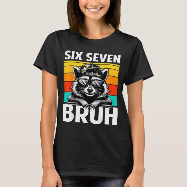 Camiseta Funny 67 Meme Boys Kids Camo Hat Six Seven Bruh Ra (Anverso)