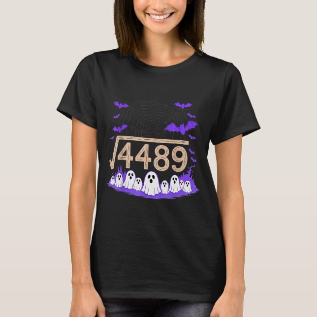 Camiseta Funny 67 Meme Math Teacher 6 7 Halloween Square Ro (Anverso)