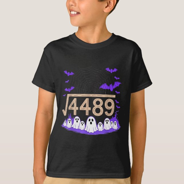 Camiseta Funny 67 Meme Math Teacher 6 7 Halloween Square Ro (Anverso)