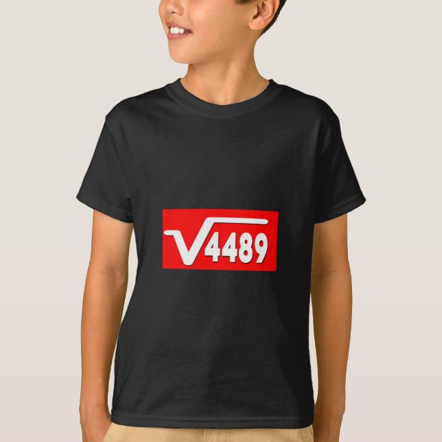 Camiseta Funny 67 Meme Square Root 4489 Slang Math Teacher  (Anverso)