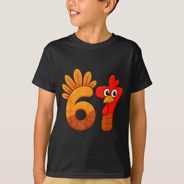 Camiseta Funny 67 Meme Thanksgiving Turkey Day 6 7 Holiday  (Anverso)