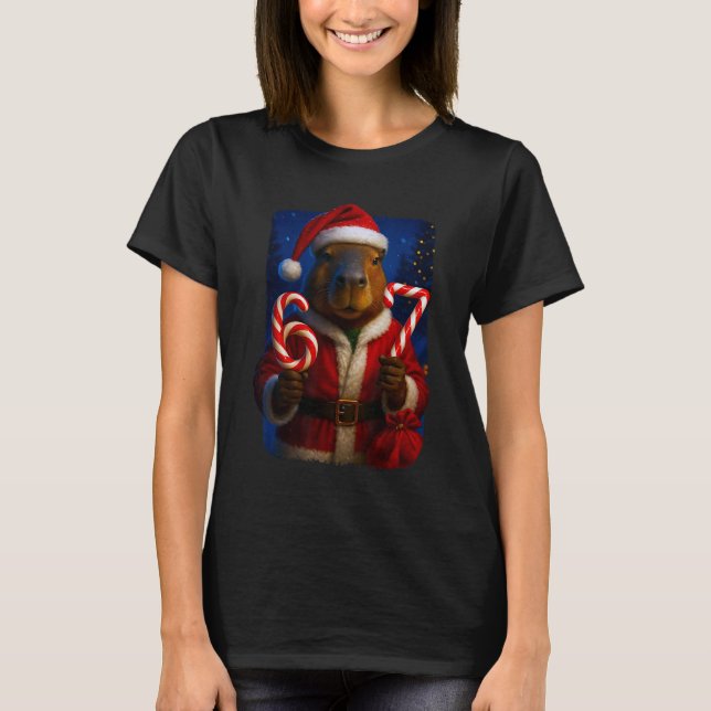 Camiseta Funny 67 Santa Capyra Six Seven Ironic Christmas M (Anverso)