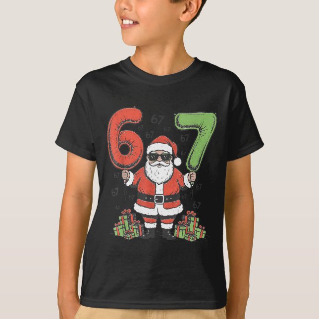 Camiseta Funny 67 Santa Six Seven Christmas 67 Meme Bruh Bo (Anverso)