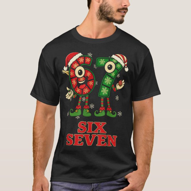 Camiseta Funny 67 Six Seven 6-7 Italian Christmas Holiday W (Anverso)