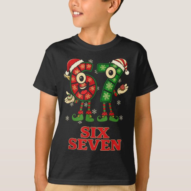 Camiseta Funny 67 Six Seven 6-7 Italian Christmas Holiday W (Anverso)