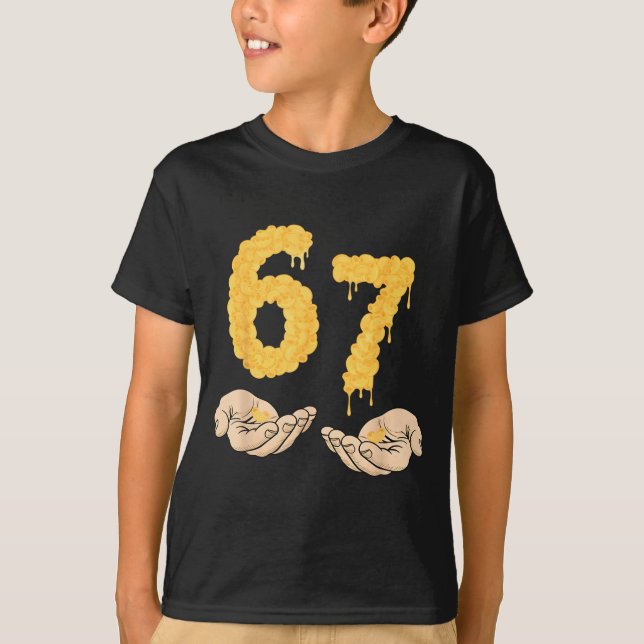 Camiseta Funny 67 Six Seven Cheesy Mac &amp; Cheese 6 7 Kid (Anverso)